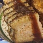 Slow-roasted and smoked pork belly